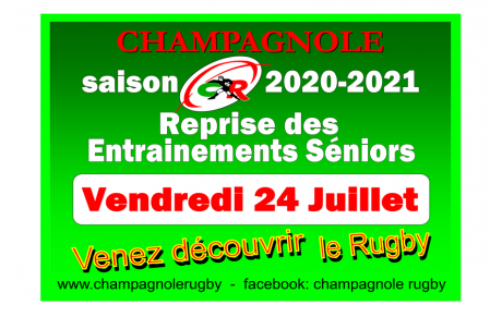 Reprise des entrainements Séniors